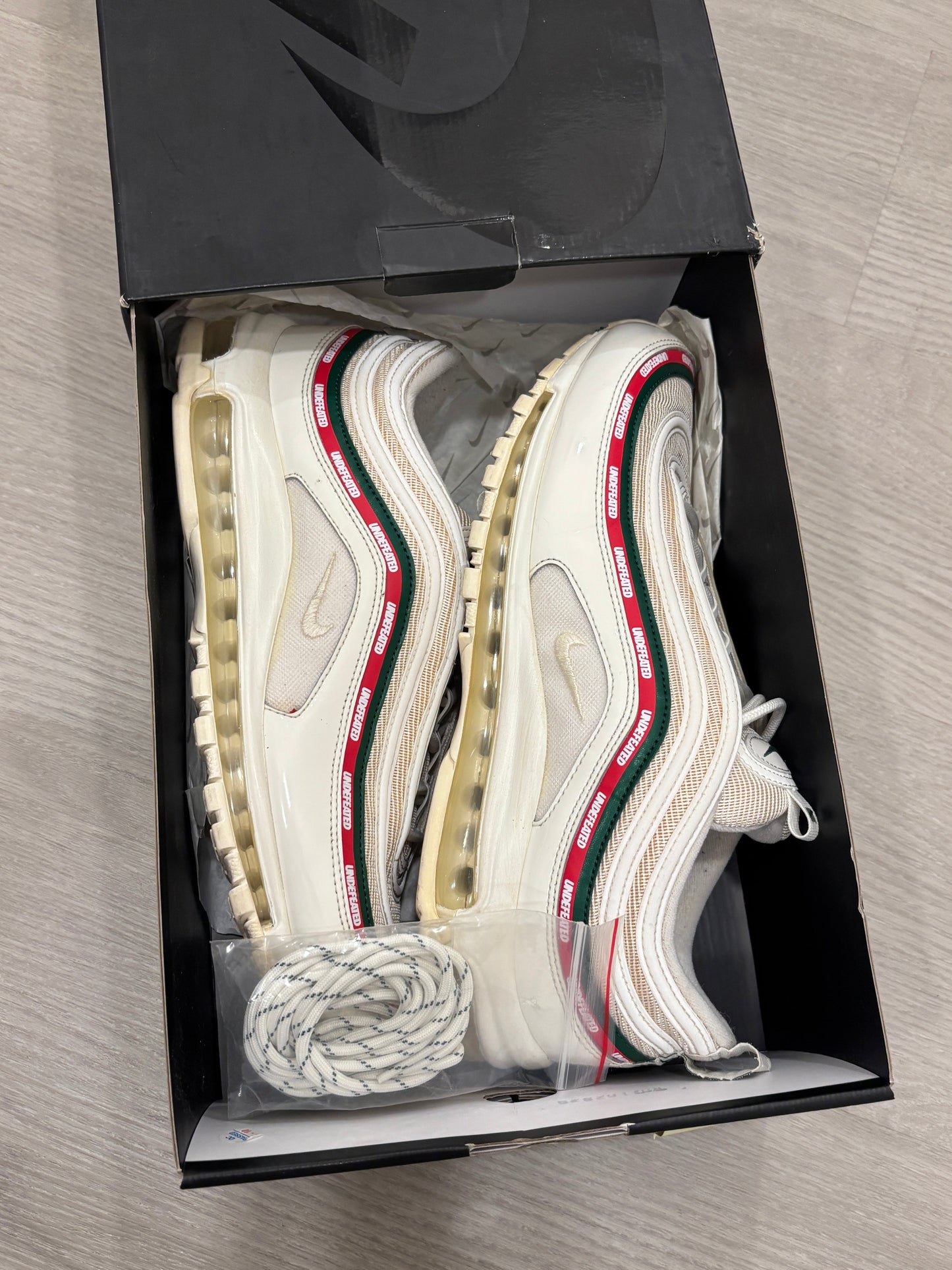 Undefeated x Nike Air Max 97 "Sail" - Size 11.5 - OG All - Pre-Owned