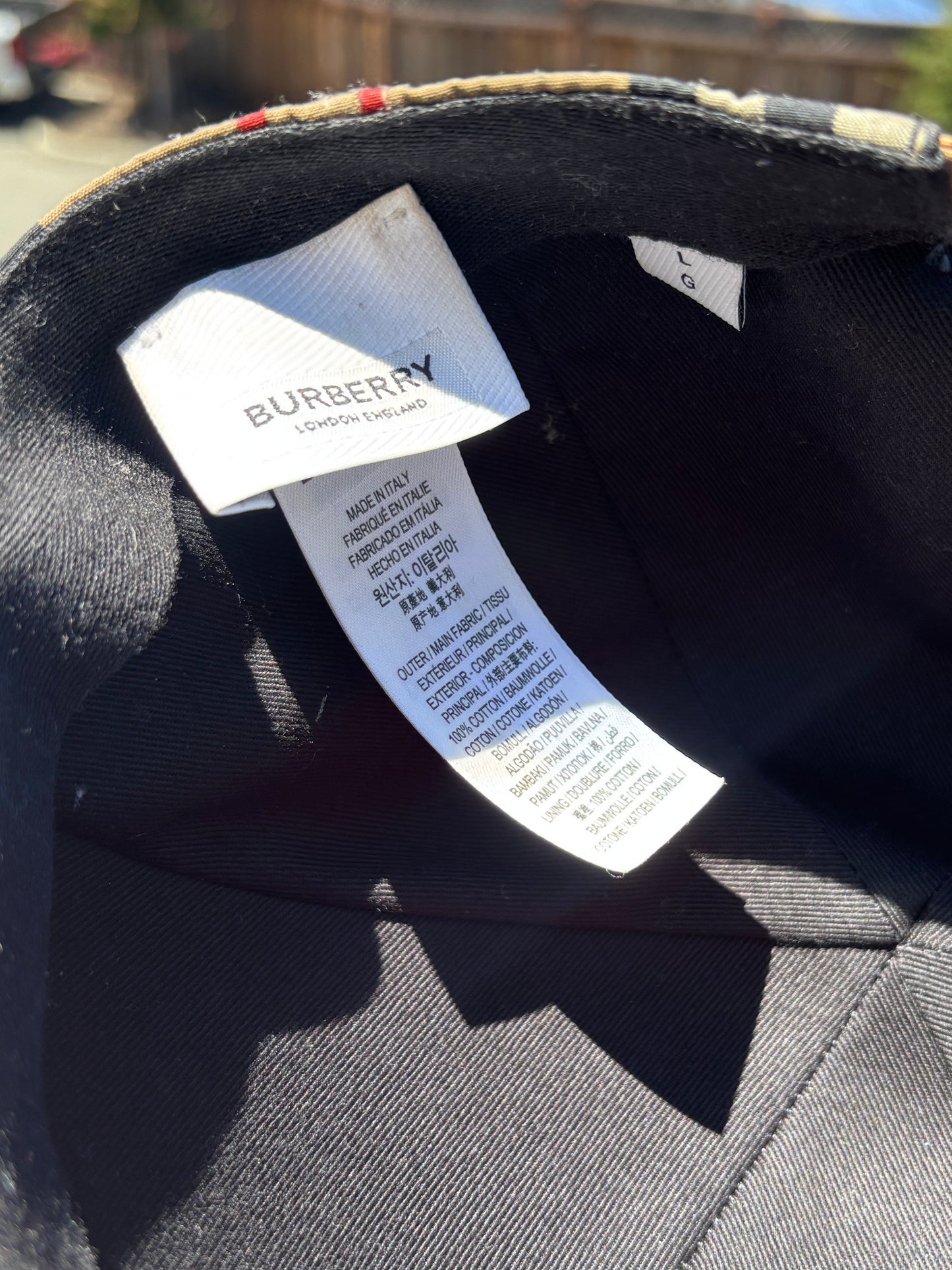Burberry Check Baseball Cap - Pre-Owned