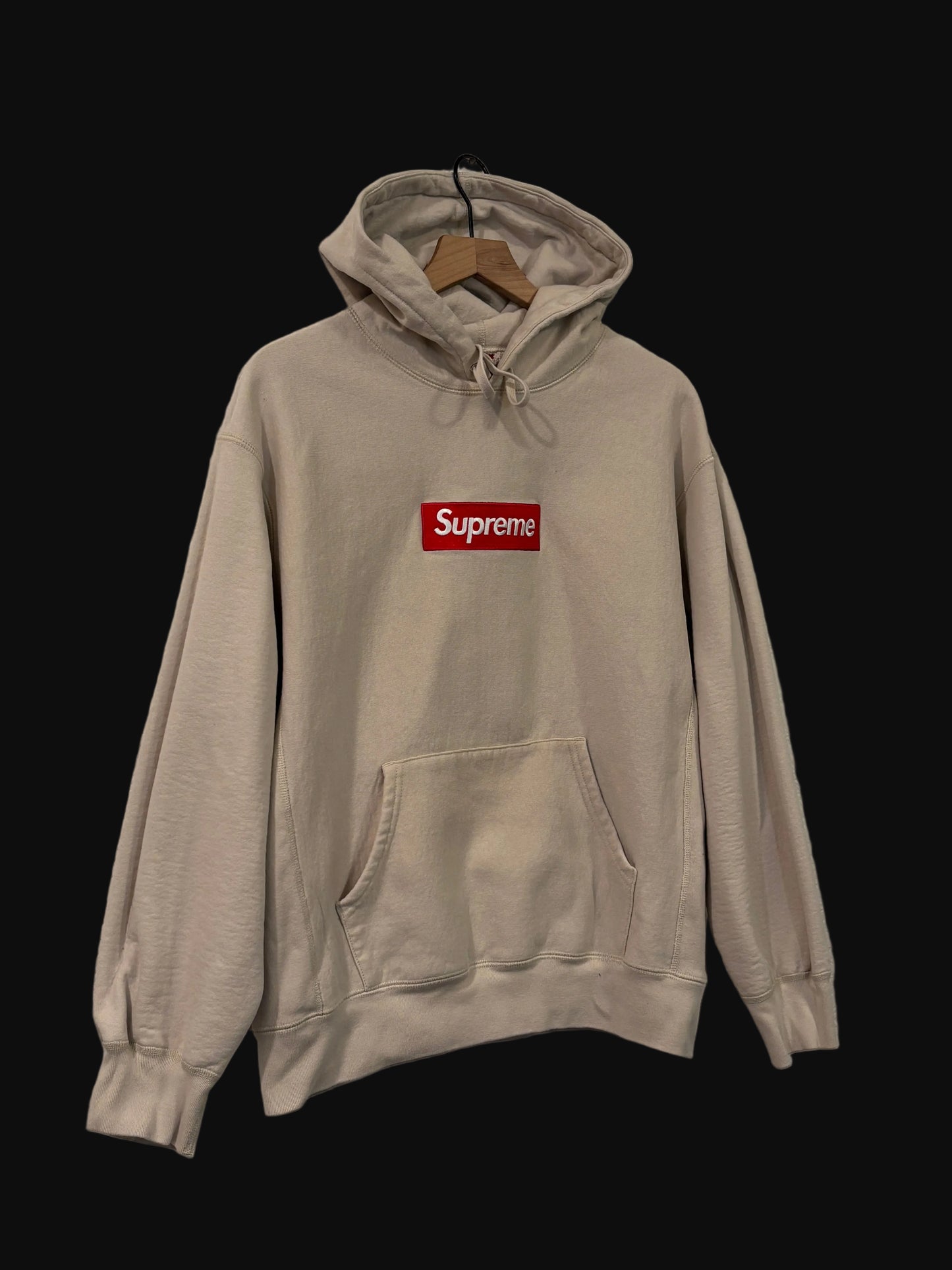 Supreme Box Logo Hooded Sweatshirt Sweatshirt Stone (FW24) - Size Medium - Pre-Owned