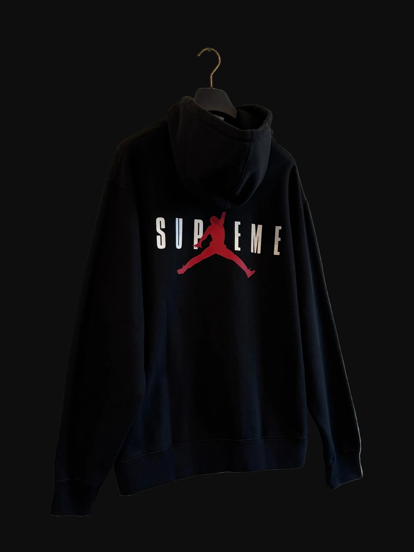 Supreme x Jordan Hoodie Black (FW24) - Size Medium - Brand New