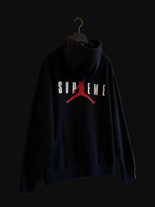 Supreme x Jordan Hoodie Black (FW24) - Size Medium - Brand New