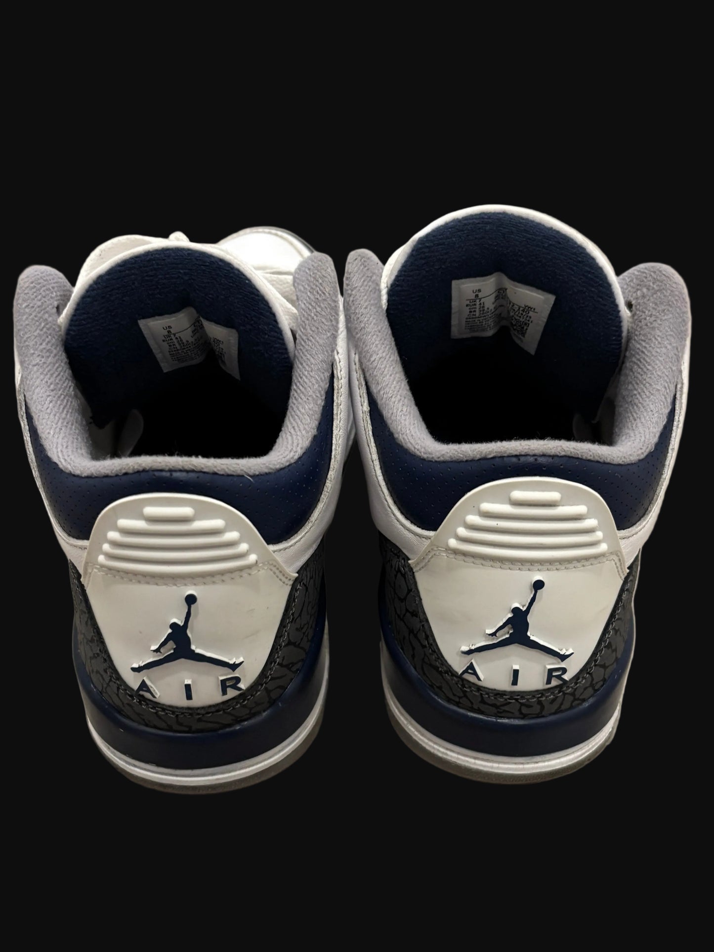 Jordan 3 Retro "Midnight Navy" - Size 8 - Pre-Owned