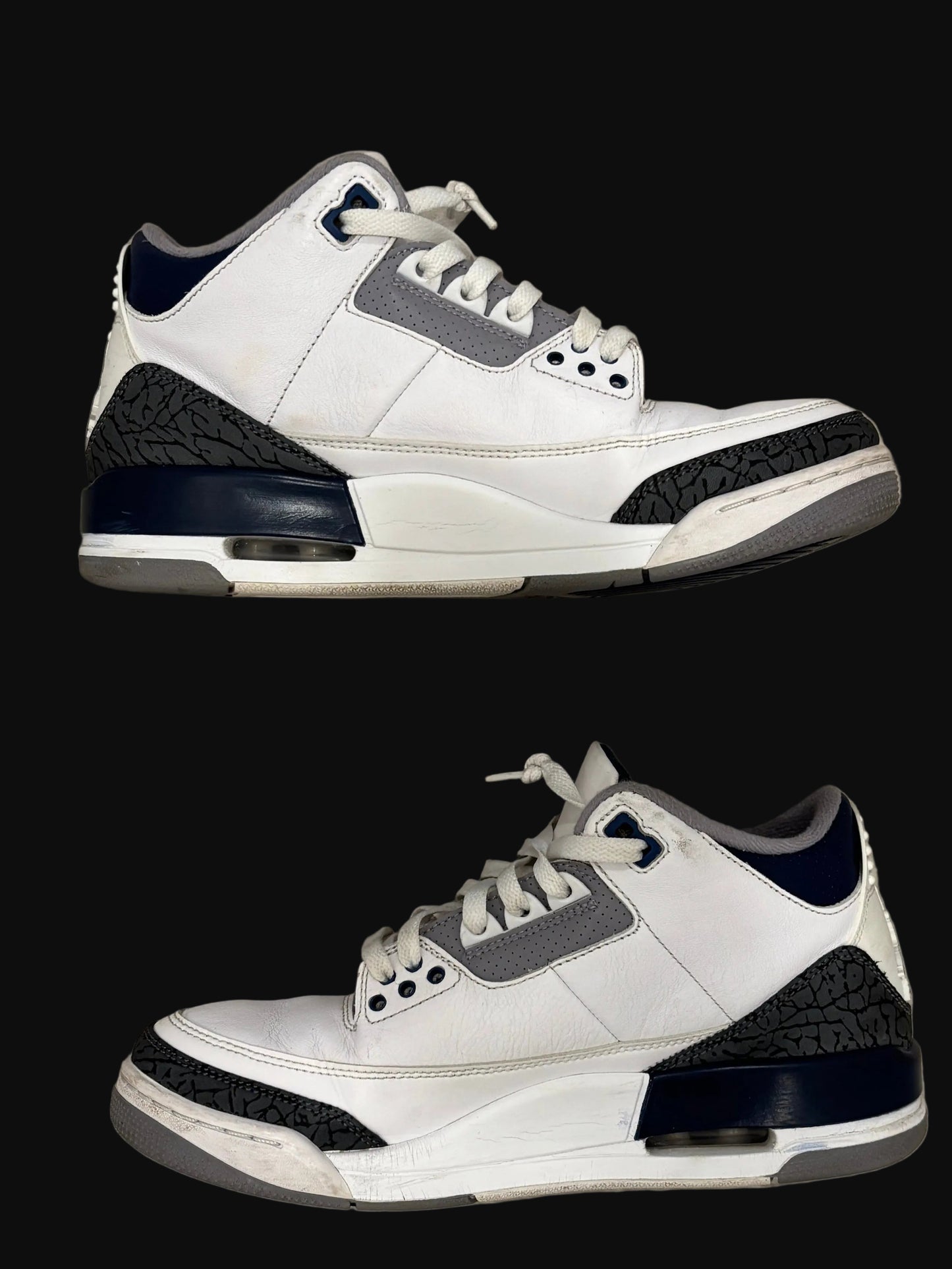 Jordan 3 Retro "Midnight Navy" - Size 8 - Pre-Owned