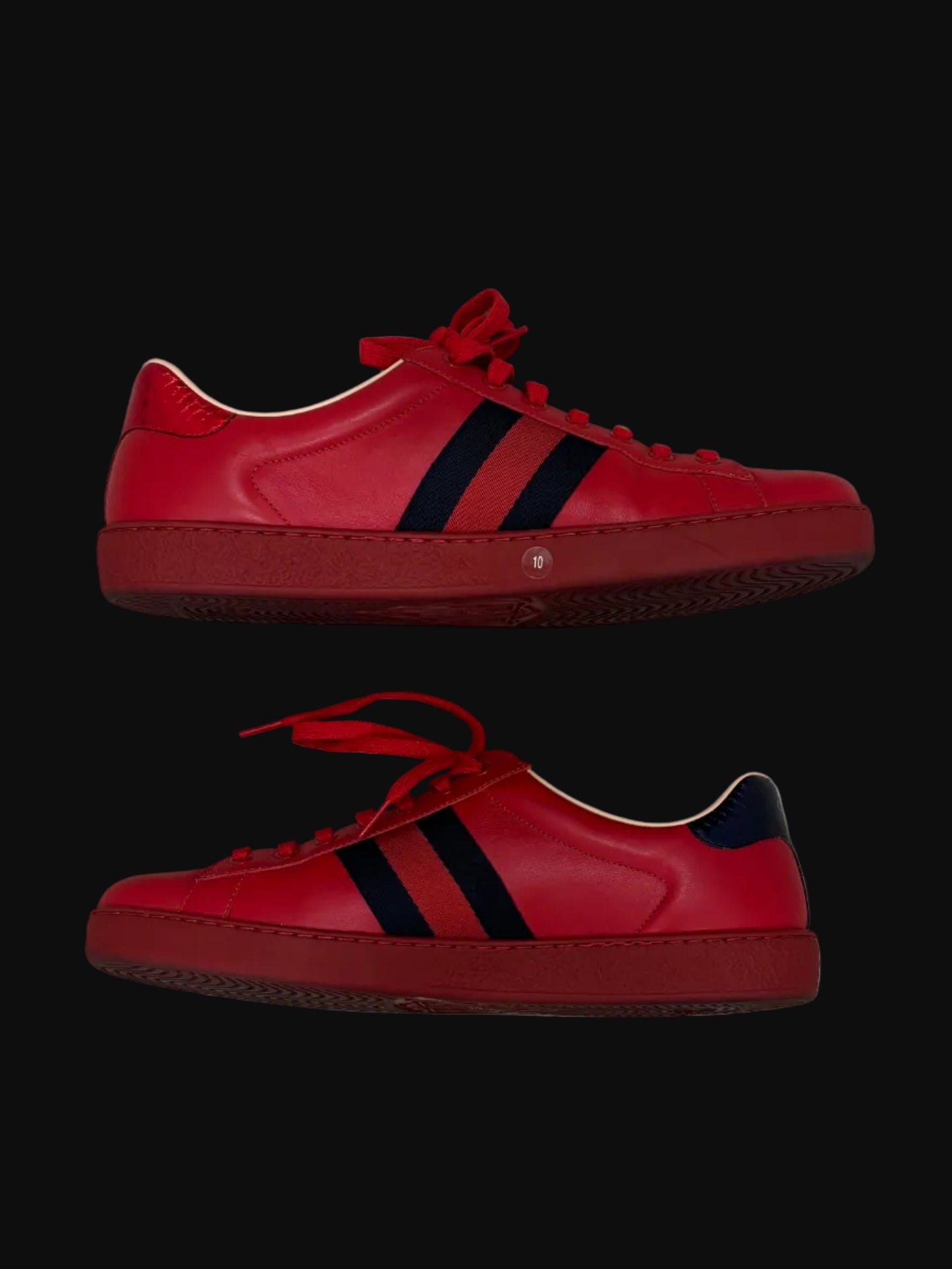 Gucci Ace Bee Sneaker Red - Size 12-12.5 - Pre-Owned