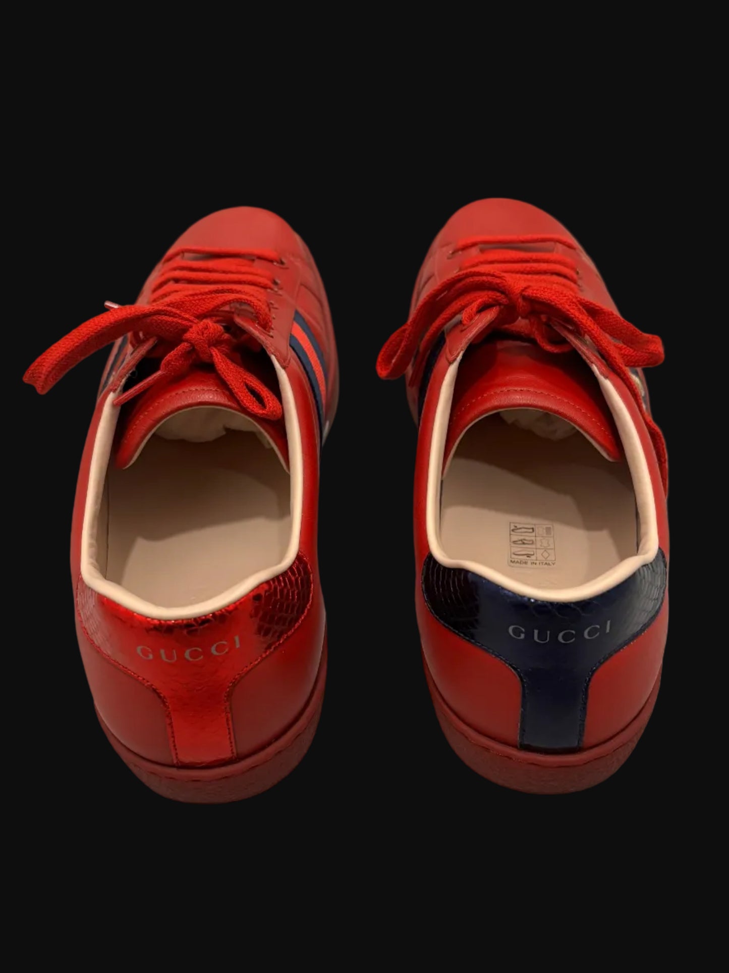 Gucci Ace Bee Sneaker Red - Size 12-12.5 - Pre-Owned