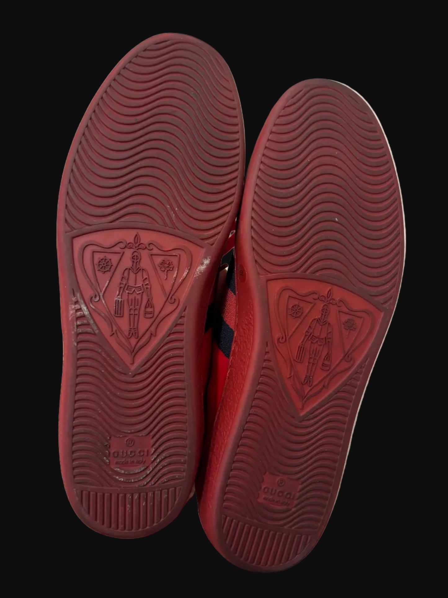 Gucci Ace Bee Sneaker Red - Size 12-12.5 - Pre-Owned