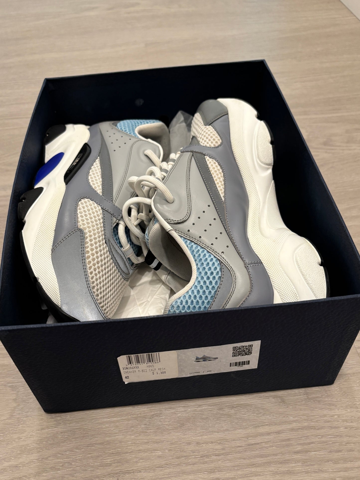 Dior B22 "White Blue" - Size 42 - OG All - Pre-Owned